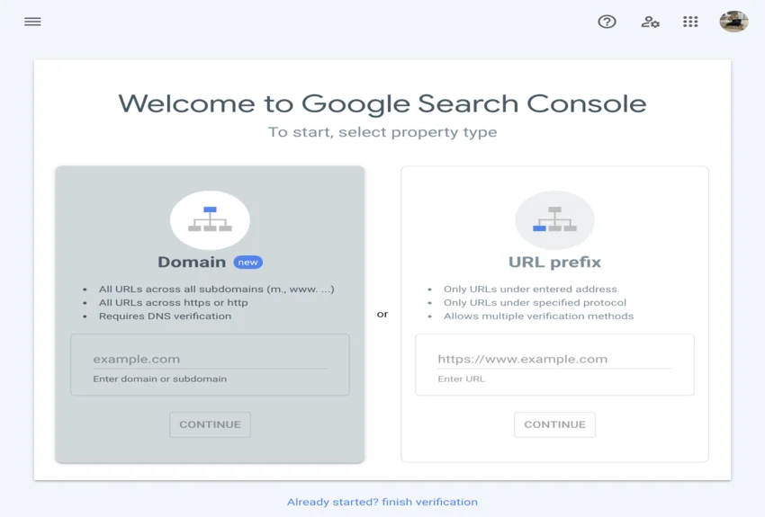 Welcome to Google search console